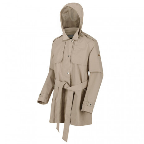 regenjas Garbo dames polyester beige maat 38