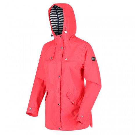 jas Bertille dames waterdicht polyester zalmroze maat 42