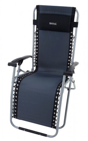 relaxstoel Colico verstelbaar polyester/staal zwart/zilver