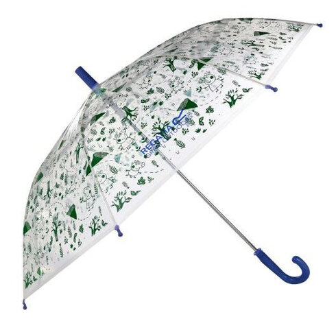 paraplu Peppa Pig junior 80 cm glasvezel/staal wit/groen