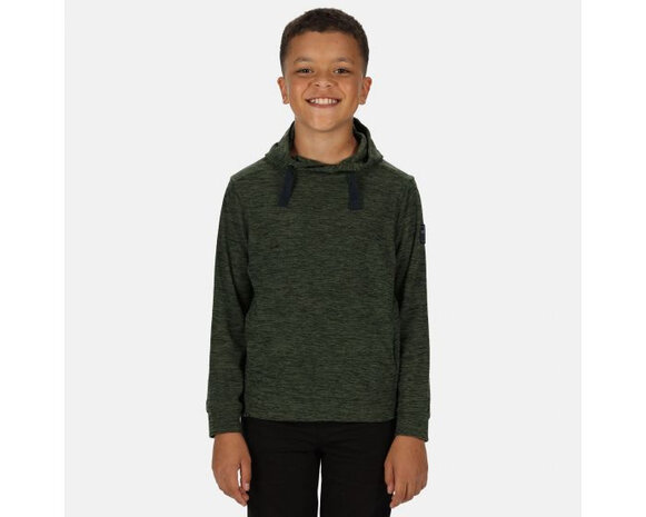 hoodie Racing junior polyester donkergroen maat 135-140