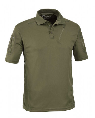 poloshirt Tactical heren polyester legergroen maat XS