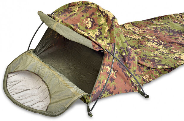 schuiltent Bivi 1-persoons 230 x 80 x 50 cm legergroen