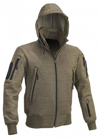 outdoorvest heren katoen groen maat S