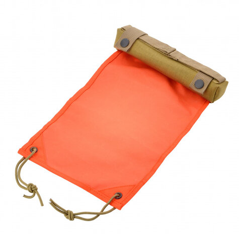 signaaldoek 28 x 18 cm polyester beige/oranje