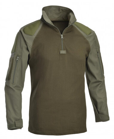 longsleeve Combat heren katoen donkergroen maat L