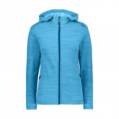 outdoorvest Fix Hood dames polyester blauw maat 34
