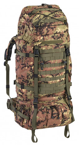 backpack 100 liter 75 x 35 x 30 cm polyester legergroen