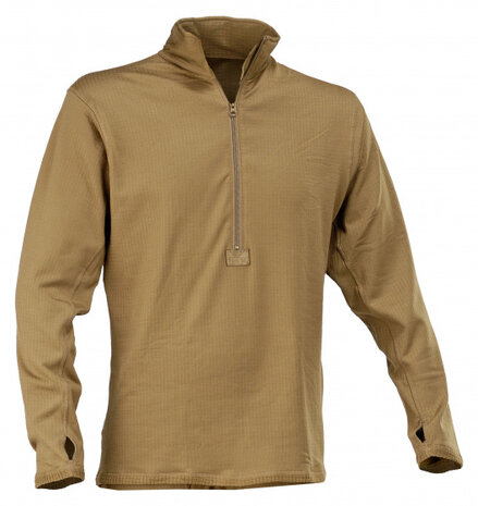 thermoshirt Level 2 heren polyester kaki maat S