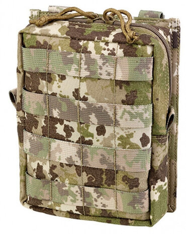 veldtas 23 x 18 x 7 cm polyester legergroen/bruin