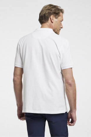 poloshirt Essential heren katoen wit maat L