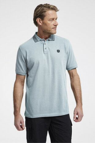 poloshirt Essential heren katoen lichtblauw maat M