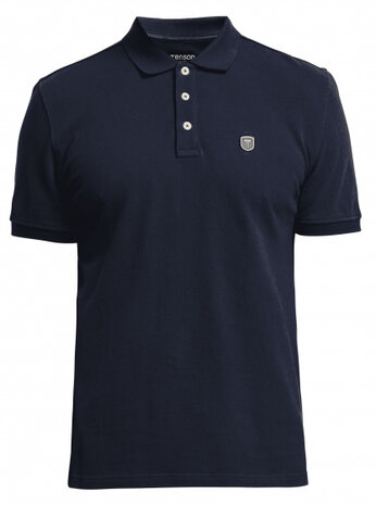 poloshirt Essential heren katoen donkerblauw maat S