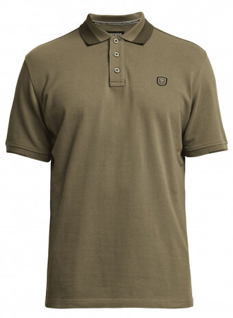 poloshirt Essential heren katoen kaki maat S
