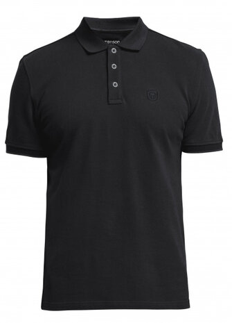 poloshirt Essential heren katoen zwart maat S