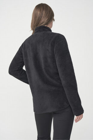 fleecejack Nechako dames polyester zwart maat XS