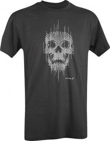 T-shirt Dotted Skull heren katoen zwart maat L