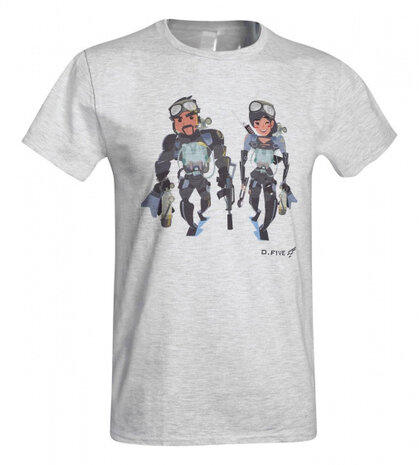 T-shirt Navy Seals Team Couple heren katoen grijs maat XXL