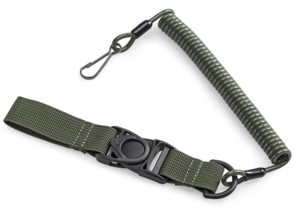 spiraalkoord met riem 15 cm elastomeer groen 2-delig