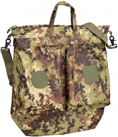 helmtas 50 x 33 cm polyester groen/beige/bruin