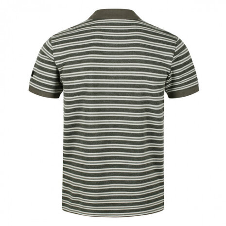 poloshirt Malak heren polyester groen/wit maat XXL