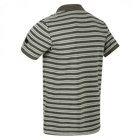poloshirt Malak heren polyester groen/wit maat XXL