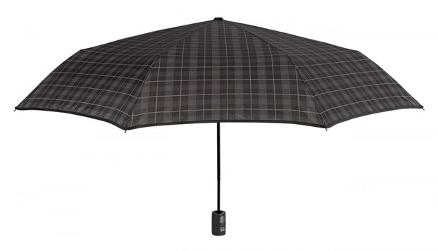 mini-paraplu Geruit heren 104 cm microvezel bruin