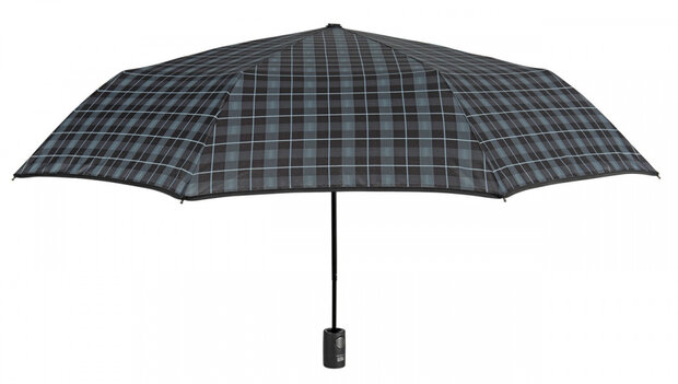 mini-paraplu Geruit heren 104 cm microvezel blauw