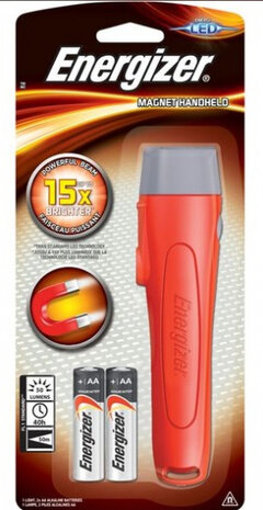zaklamp Magnet led batterij 12 lm 15,4 cm rood