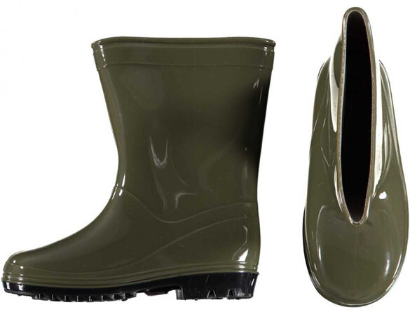 regenlaarzen halfhoog junior rubber groen maat 36
