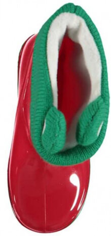 regenlaarzen junior rubber rood/groen maat 24