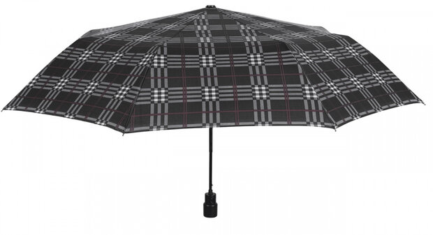 mini-paraplu Scottish 99 cm automatisch polyester grijs
