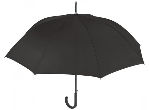 paraplu Golf heren 114 cm automatisch rubber zwart