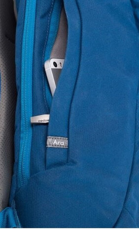 rugzak Ara Commuter 19 liter polyester/katoen blauw