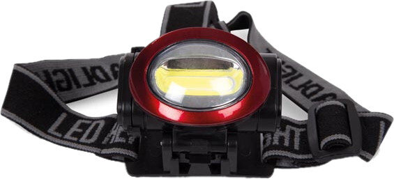 hoofdlamp EHL19 cob-led batterij 90 lm zwart/rood