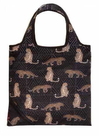 shopper panter 12 liter 38 x 38 cm polyester bruin