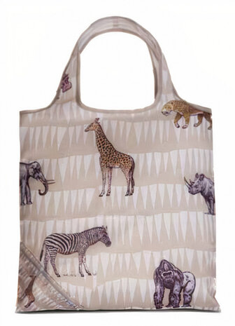 shopper giraf 12 liter 38 x 38 cm polyester bruin