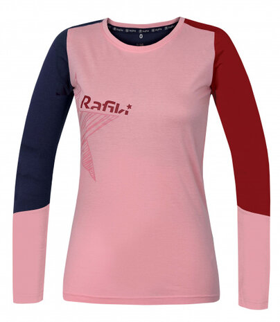 Longsleeve Chulilla dames katoen roze maat 34