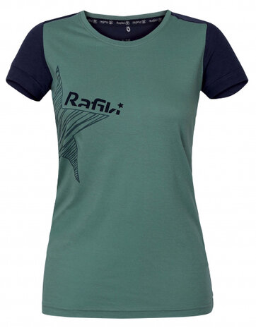 T-Shirt Chulilla dames katoen groen/blauw maat 40