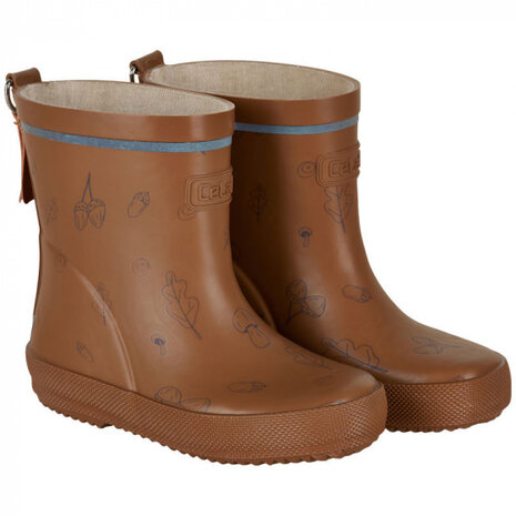 regenlaarzen Wellies junior rubber bruin maat 31