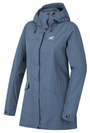 outdoor jas Zafrina dames polyester blauwgrijs maat 42