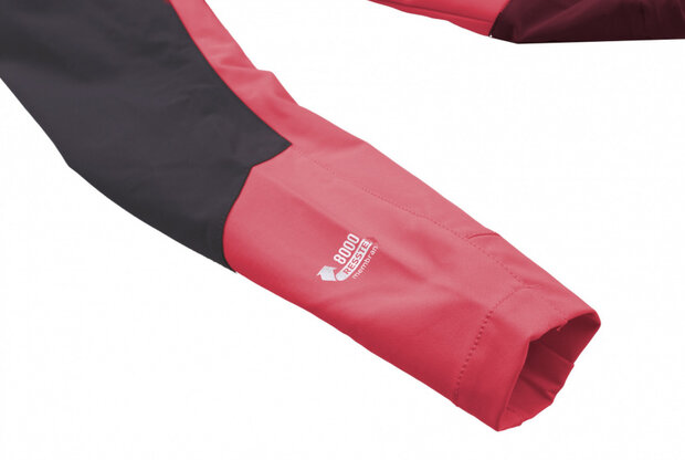 outdoor jas Pulla dames polyester rood/zwart maat 38