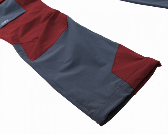 wandelbroek Varden polyamide bordeaux/grijs maat S