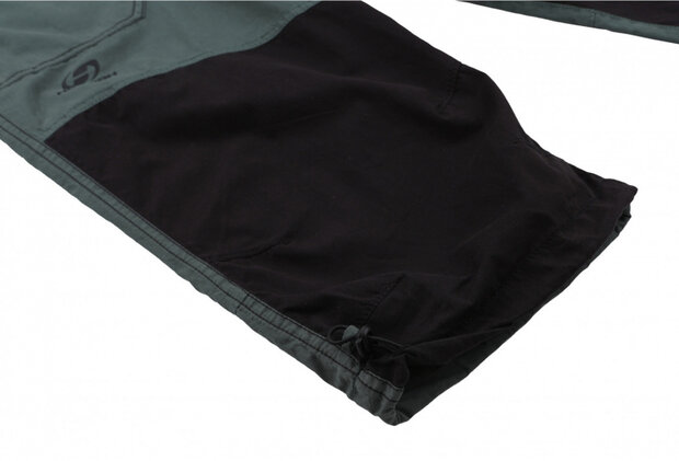 outdoorbroek Hug heren katoen antraciet/groen maat S
