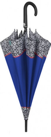 paraplu dames 102 cm fiberglas/microvezel blauw