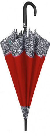 paraplu dames 102 cm fiberglas/microvezel rood