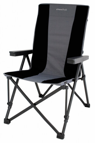 campingstoel Demu polyester/staal zwart/antraciet