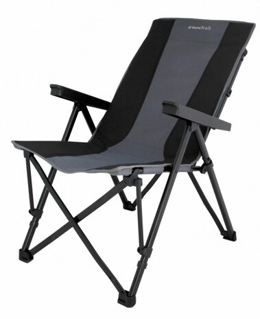 campingstoel Demu polyester/staal zwart/antraciet