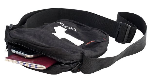 crossbodytas Indy 20 x 15 cm polyester zwart/wit