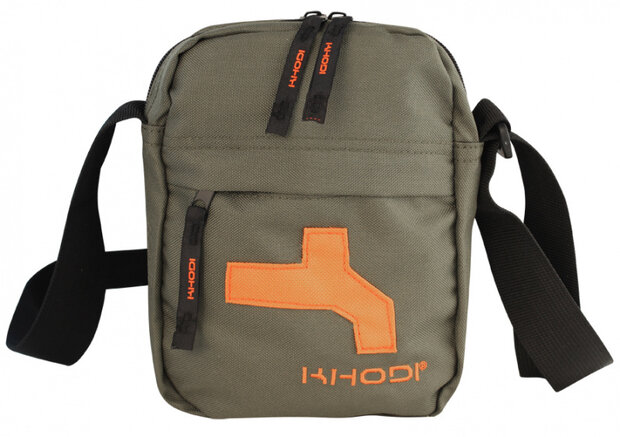 crossbodytas Indy 20 x 15 cm polyester groen/oranje